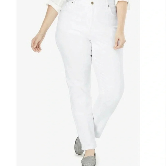 Woman Within Denim - Woman Within White Denim Jeans